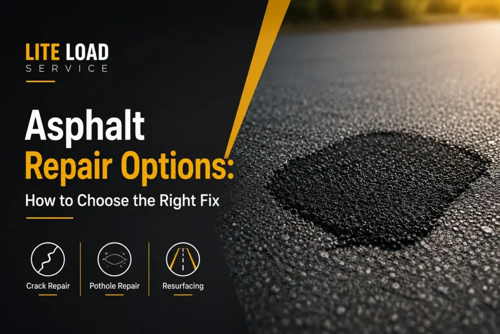 Asphalt repair options and different asphalt repair methods