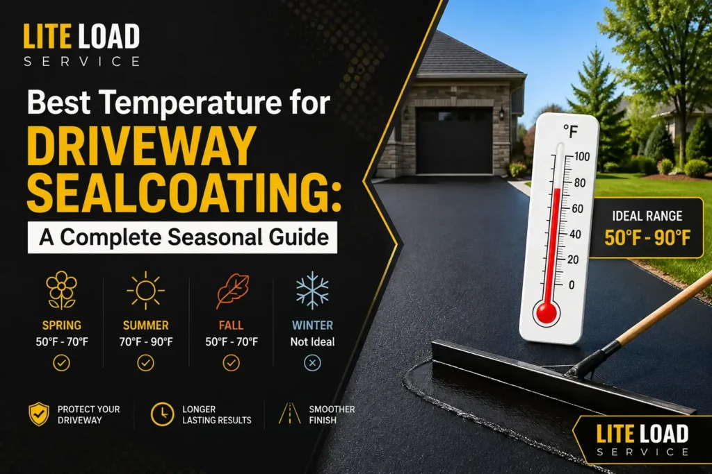 Best temperature for driveway sealcoating during different seasons for long-lasting asphalt protection